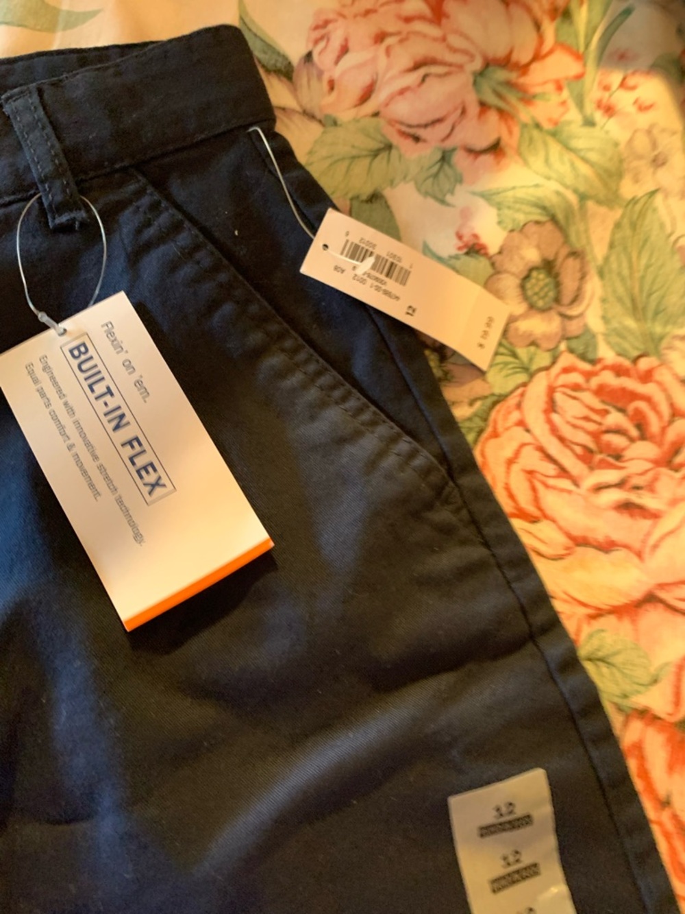 Old Navy Boys Navy Blue Stretch Chino Shorts Size 12 - Picture 4 of 7